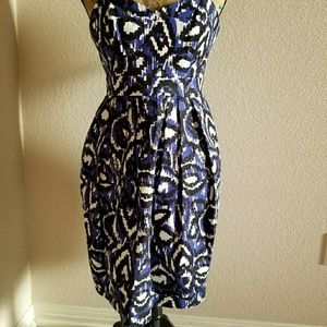 Shoshanna Ikat Strapless Dress